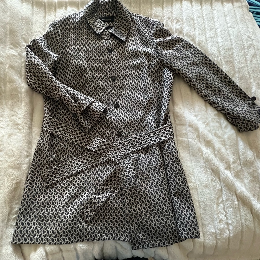 Jones NY Jacket/Overcoat Silver/Charcoal 18/20